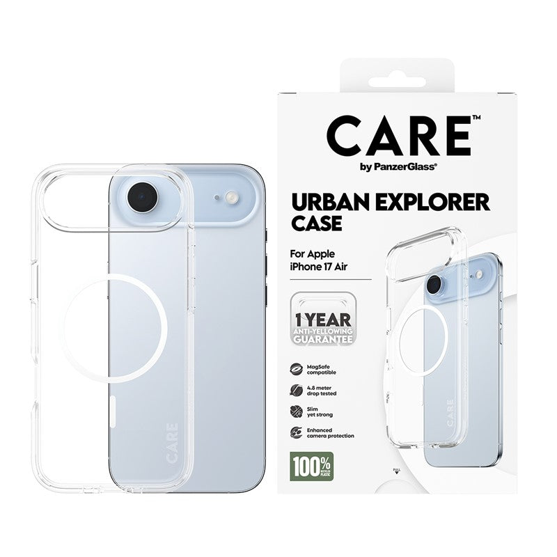 PanzerGlass Care iPhone Air / iPhone 17 Pro / iPhone 17 Pro Max Case Transparent Urban Explorer PanzerGlass Care iPhone Air / iPhone 17 Pro / iPhone 17 Pro Max Case Transparent Urban Explorer